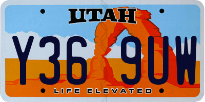 UT license plate Y369UW