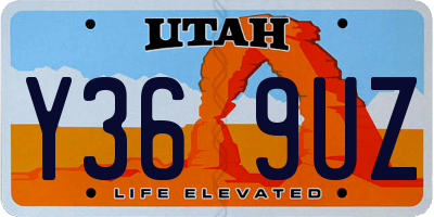 UT license plate Y369UZ