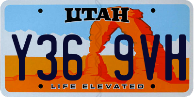 UT license plate Y369VH
