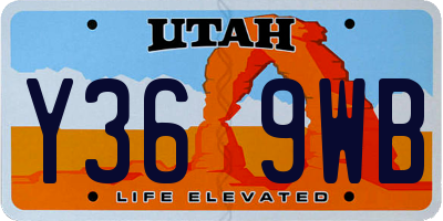 UT license plate Y369WB