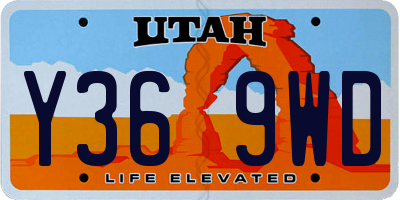 UT license plate Y369WD