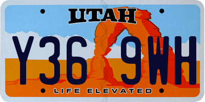 UT license plate Y369WH