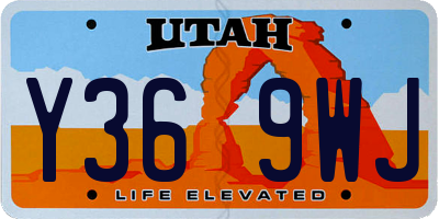 UT license plate Y369WJ