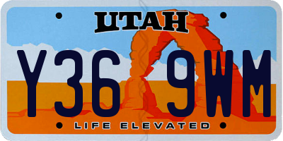 UT license plate Y369WM
