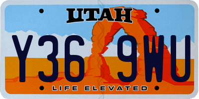 UT license plate Y369WU