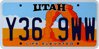 UT license plate Y369WW