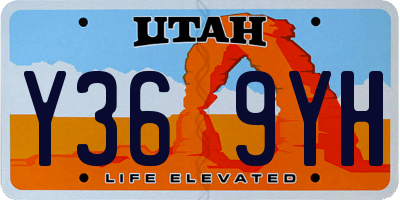 UT license plate Y369YH