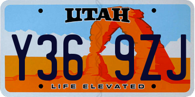 UT license plate Y369ZJ