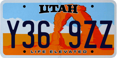 UT license plate Y369ZZ