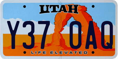 UT license plate Y370AQ