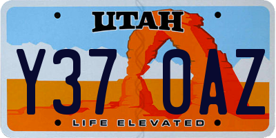 UT license plate Y370AZ