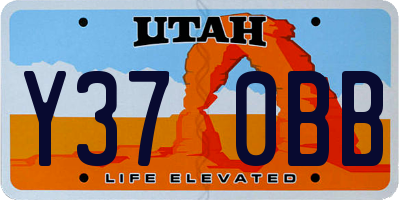 UT license plate Y370BB