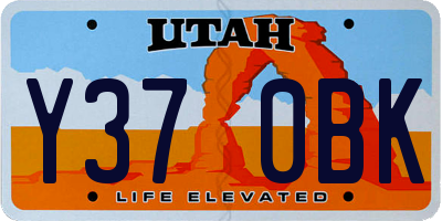 UT license plate Y370BK