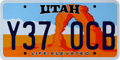 UT license plate Y370CB