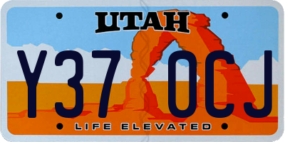 UT license plate Y370CJ