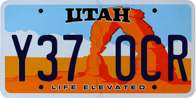 UT license plate Y370CR
