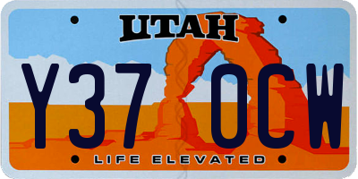 UT license plate Y370CW
