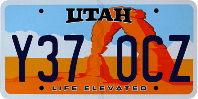 UT license plate Y370CZ
