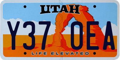 UT license plate Y370EA