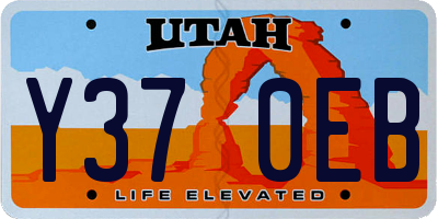 UT license plate Y370EB