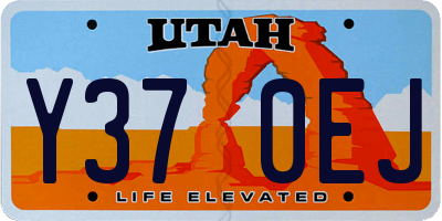 UT license plate Y370EJ