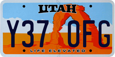 UT license plate Y370FG