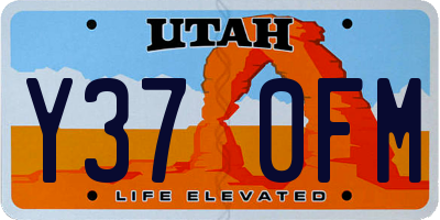 UT license plate Y370FM