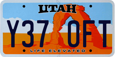 UT license plate Y370FT