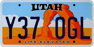 UT license plate Y370GL