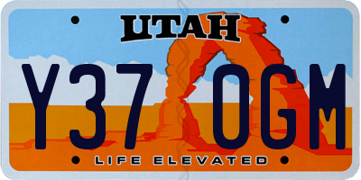 UT license plate Y370GM