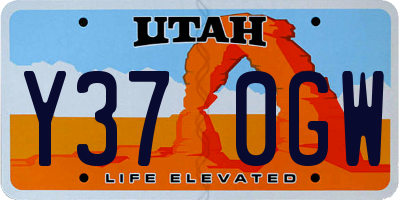 UT license plate Y370GW