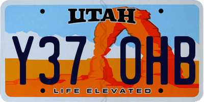 UT license plate Y370HB