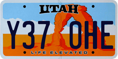 UT license plate Y370HE