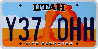 UT license plate Y370HH