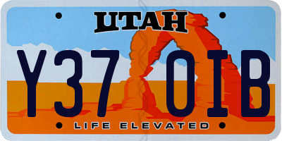 UT license plate Y370IB