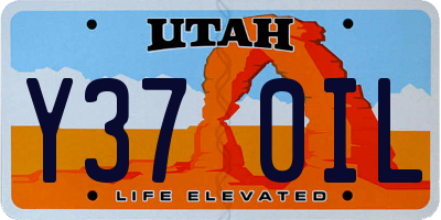 UT license plate Y370IL