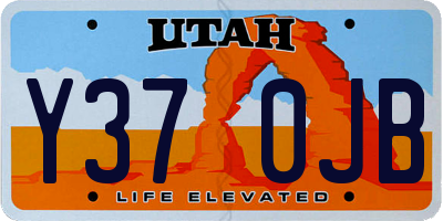 UT license plate Y370JB