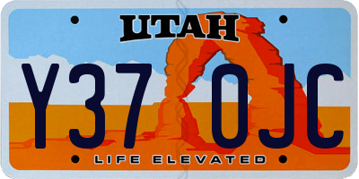 UT license plate Y370JC
