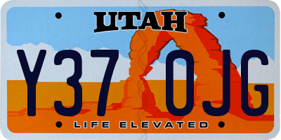 UT license plate Y370JG