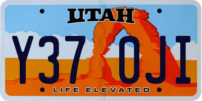 UT license plate Y370JI
