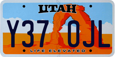 UT license plate Y370JL