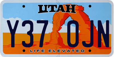 UT license plate Y370JN