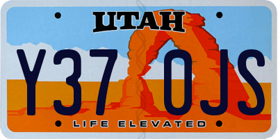 UT license plate Y370JS