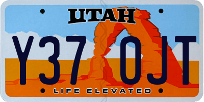 UT license plate Y370JT
