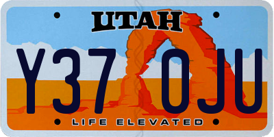 UT license plate Y370JU