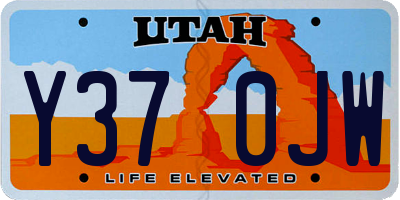 UT license plate Y370JW