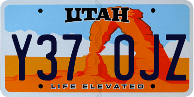 UT license plate Y370JZ
