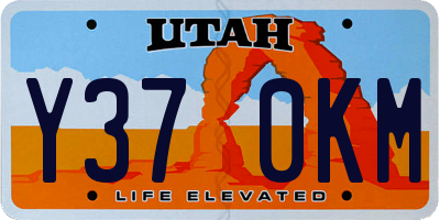 UT license plate Y370KM