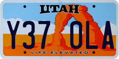 UT license plate Y370LA
