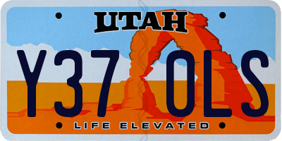 UT license plate Y370LS